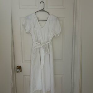 White GAP Maternity Dress with Tie